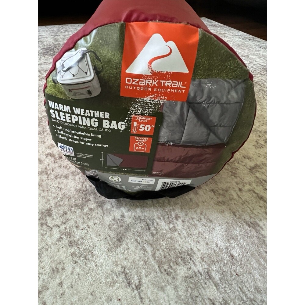 SLEEPING BAG Ozark Trail 40F Deluxe XL Cool Weather (80 in. x 36 in.)